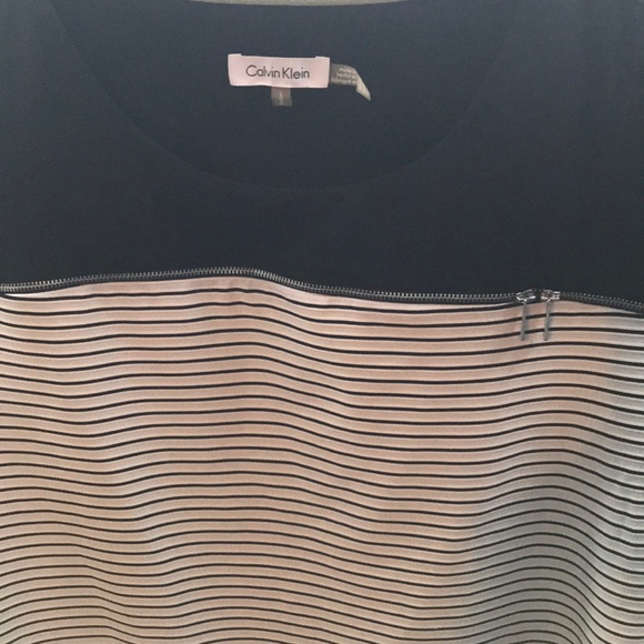 Calvin Klein Black & White striped top - Picture 2 of 3